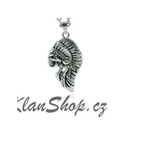 Ocelový přívěsek - Indián