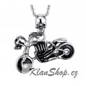 Ocelový přívěsek - Skeleton Biker