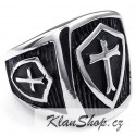 Prsten z chirurgické oceli - Rytířský kříž