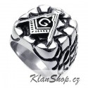 Prsten z chirurgické oceli - Zednářský znak