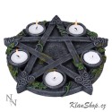 Dekorační Svícen - Wiccan Pentagram