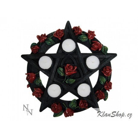 Dekorační Svícen - Pentagram Rose