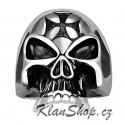 Prsten z chirurgické oceli - Lebka s křížem