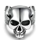 Prsten z chirurgické oceli - Lebka s křídly