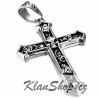 Ocelový přívěsek - Kříž s lebkou