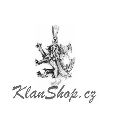 Ocelový přívěsek - Český lev