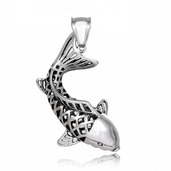 Ocelový přívěsek - Kapr Koi