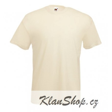 Tričko bez potisku Fruit Of The Loom - Béžová