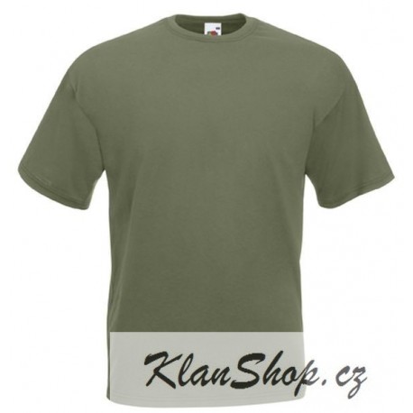 Tričko bez potisku Fruit Of The Loom - Olivové