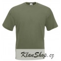 Tričko bez potisku Fruit Of The Loom - Olivové