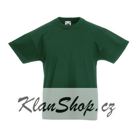 Dětské tričko Fruit Of The Loom - Tmavě zelené
