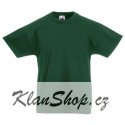 Dětské tričko Fruit Of The Loom - Tmavě zelené
