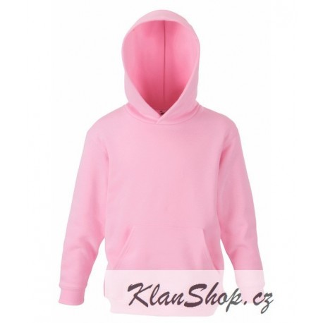 Dětská mikina Fruit Of The Loom - Světle růžová