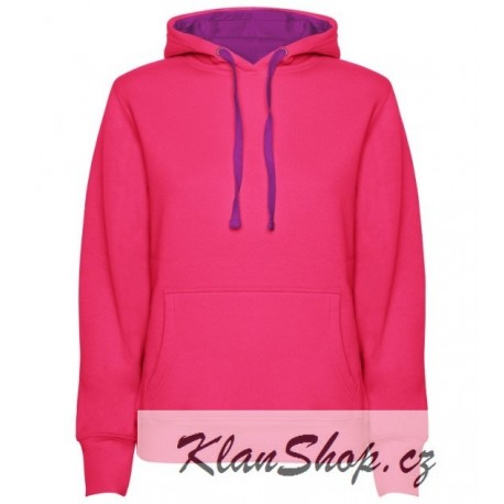 Dámská mikina bez potisku Roly - Růžová