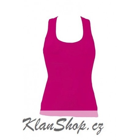 Dámské tílko bez potisku JHK - Tmavě růžové