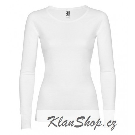 Dámské tričko s dlouhým rukávem Roly - Bílé
