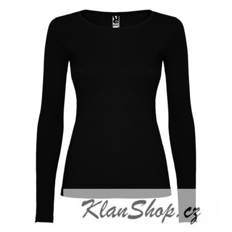 Dámské tričko s dlouhým rukávem Roly - Černé