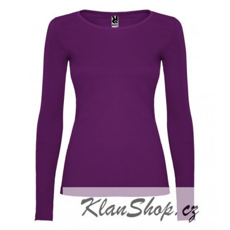 Dámské tričko s dlouhým rukávem Roly - Fialové
