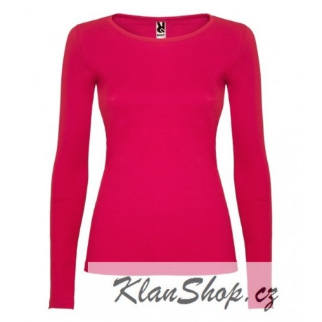 Dámské tričko s dlouhým rukávem Roly - Růžové