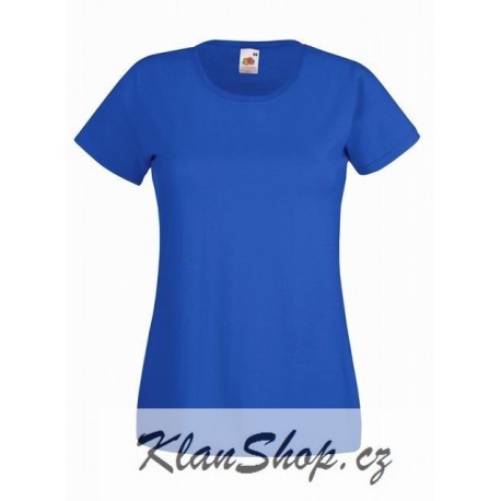 Dámské tričko s krátkým rukávem Fruit Of The Loom - Modré