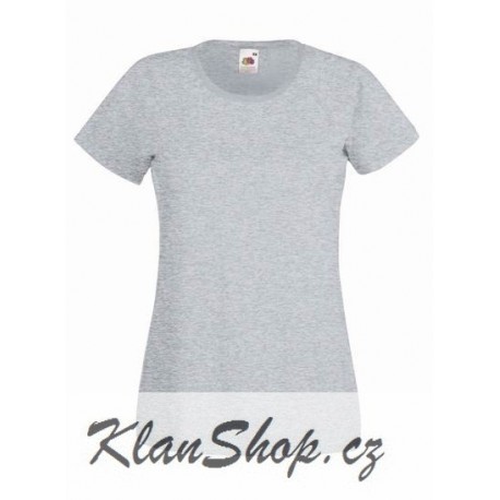 Dámské tričko s krátkým rukávem Fruit Of The Loom - Šedé