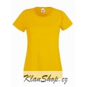 Dámské tričko s krátkým rukávem Fruit Of The Loom - Žluté
