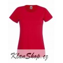 Dámské tričko s krátkým rukávem Fruit Of The Loom - Červené
