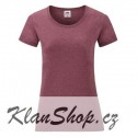 Dámské tričko s krátkým rukávem Fruit Of The Loom - Vínové