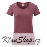 Dámské tričko s krátkým rukávem Fruit Of The Loom - Vínové