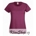 Dámské tričko s krátkým rukávem Fruit Of The Loom - Vínové