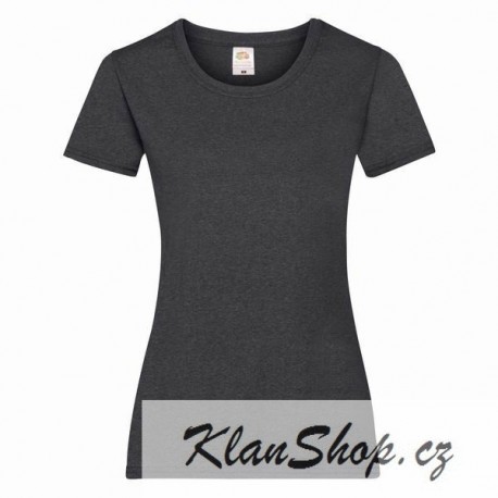 Dámské tričko s krátkým rukávem Fruit Of The Loom - Tmavě šedé
