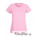 Dámské tričko s krátkým rukávem Fruit Of The Loom - Světle růžové