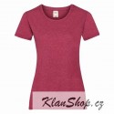 Dámské tričko s krátkým rukávem Fruit Of The Loom - Červené