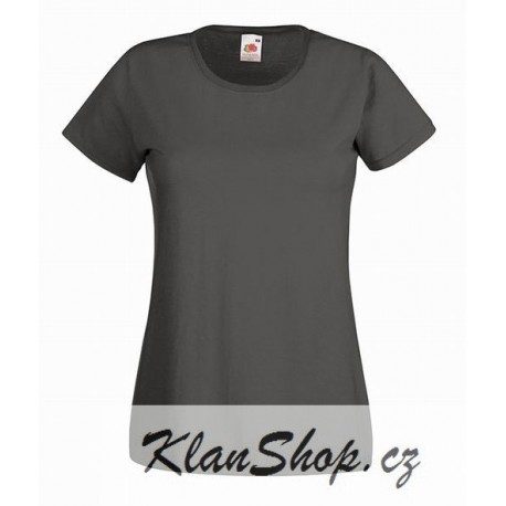 Dámské tričko s krátkým rukávem Fruit Of The Loom - Šedé