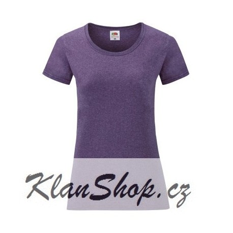 Dámské tričko s krátkým rukávem Fruit Of The Loom - Fialové