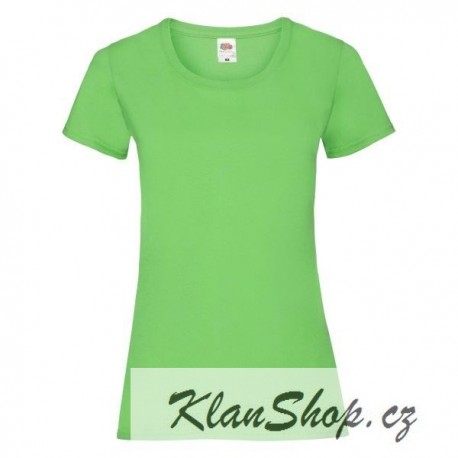 Dámské tričko s krátkým rukávem Fruit Of The Loom - Limetkové