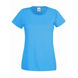 Dámské tričko s krátkým rukávem Fruit Of The Loom - Azurově modré