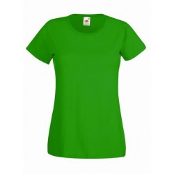 Dámské tričko s krátkým rukávem Fruit Of The Loom - Zelené