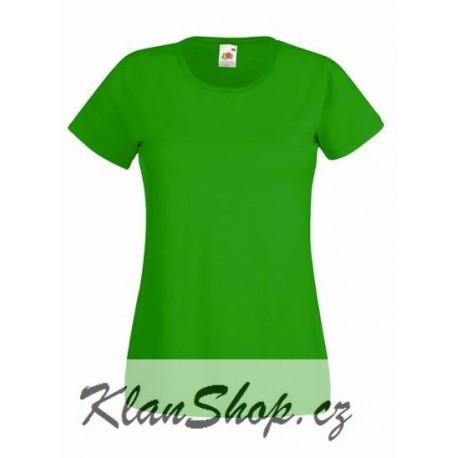 Dámské tričko s krátkým rukávem Fruit Of The Loom - Zelené