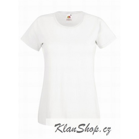 Dámské tričko s krátkým rukávem Fruit Of The Loom - Bílé