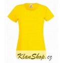 Dámské tričko s krátkým rukávem Fruit Of The Loom - Žluté