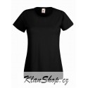 Dámské tričko s krátkým rukávem Fruit Of The Loom - Černé