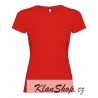 Dětské dívčí tričko bez potisku Roly - Červené