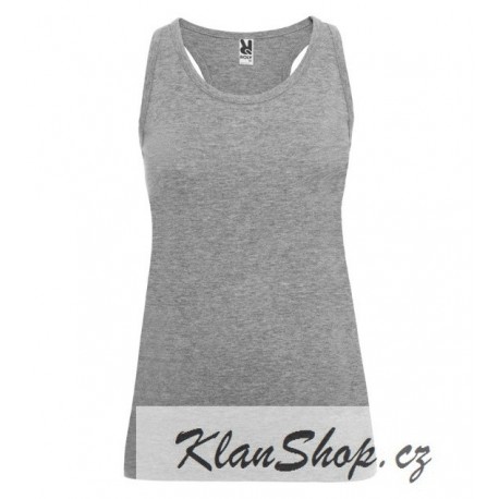 Dětské dívčí tílko bez potisku Roly - Šedé