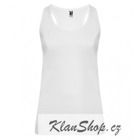 Dětské dívčí tílko bez potisku Roly - Bílé