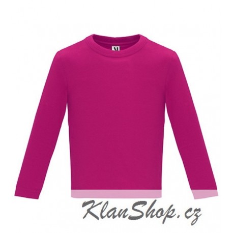 Dětské tričko s dlouhým rukávem 6M-24M - Růžové