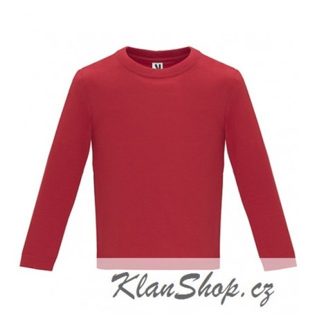 Dětské tričko s dlouhým rukávem 6M-24M - Červené