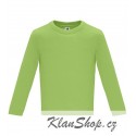 Dětské tričko s dlouhým rukávem 6M-24M - Světle zelené