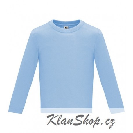 Dětské tričko s dlouhým rukávem 6M-24M - Světle modré