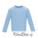 Dětské tričko s dlouhým rukávem 6M-24M - Světle modré